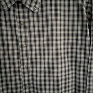 Classic Black & Grey Mens Button Up Shirt